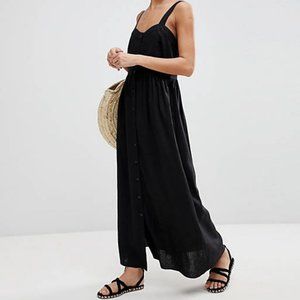 NWT ASOS Linen Button Through Maxi Dress Size 2